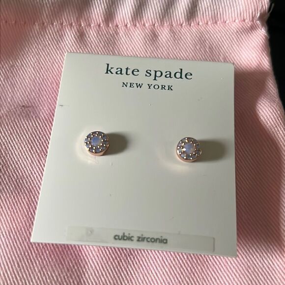NWT Kate Spade sparkling rosegold studs P  - Picture 1 of 3